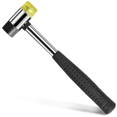 Small Rubber Mallet Hammer Tool - 25mm Hammer Tapping Block for Vinyl Plank Flooring Mallet Rubber Hammer Small Hammer for Crafts - Rubber Hammer Jewelry Wood Rubber and Nylon Double Faced Soft Mallet
