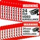 Tatuo 20 Pieces Video Surveillance Sticker Sign Decal 2 Size for Home Business Camera Alarm System Stickers, 5 x 5 Inches and 3 x 4 Inches Adhesive 24 Hours Security Warning Signs