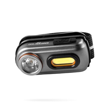 NEBO Einstein Powerful 400 Lumen Headlamp with Rechargeable Battery   Compact Low-Profile Headlamp with 5 Light Modes