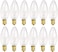 Holiday Joy - Crystal Clear Torpedo Tip Candelabra Replacement Bulbs - Great for Electric Window Candle Lamps - 7W - 120 Volts - E12 (12 Pack)