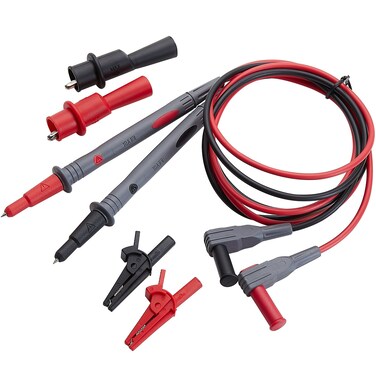 WGGE WG-011 Soft Silicone Test Lead and Safety Alligator Clips,Multimeter Test Leads Kit CAT III 1000V &amp; CAT IV 600V with Threaded Alligator Clip, for Fluke/AstroAI/KAIWEETS/INNOVA Multimeter
