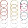 3 Sets of 6 Guitar Strings Replacement Steel String for Acoustic Guitar (1 Brass Set, 1 Copper Set and 1 Multicolor Set)