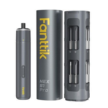 Fanttik S1 Pro 3.7V Electric Screwdriver, Power Screwdriver, 14 S2 Steel Bits, 3 Torque Settings, Max 6 N.m, 2000mAh Battery, LED Light, 1/4''Hex, Cordless Screwdriver for Furniture/Desktop Computer