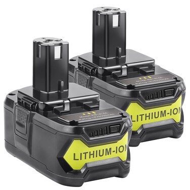 Futurebatt [2Pack] 18V 6.0 Ah HIGH Capacity Battery for Ryobi ONE+ System P102 P103 P105 P107 P108 P109 P122 18-Volt w/LED Gauge Indicator Cordless Tool Battery