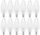 CYLYT 12-Pack E12 Candle Light Bulbs 40W Warm White 2500K, 380 Lumen Dimmable Chandelier Light Bulbs for Ceiling Fan, Pendants or Outdoor, B10 Clear Candelabra Base Bulbs