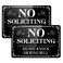 No Soliciting Sign for Front Door, (2 Pack) Self-adhesive No Soliciting Sign for House, 9 x 6 inches Aluminum Metal Signs for Yard (Style: Do Not Knock)
