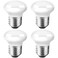 Haian Support China Cabinet Light Bulbs, 4W(25W) Short Light Bulbs, R14 E26 Curio Cabinet Light Bulb, 3000K Warm White, Dimmable, 4Pack