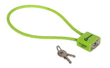 Lockdown 15 Inch Cable Gun Lock with Non-Marring, California DOJ Approved Design and Keyed Padlock for Secured Storage of Rifles, Pistols or Shotguns, Green