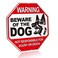 Anley Beware of The Dog Aluminum Warning Sign, No Responsible For Injury Or Death Warning Dog Sign - UV Protected and Weatherproof - 12" x 12