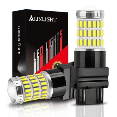 AUXLIGHT 3157 3156 3057 4157 3157K LED Bulbs Xenon White, Ultra Bright 60-SMD LED Replacement for Back Up/Reverse Lights, Brake/Tail Lights, Turn Signal/Parking or Running Lights (Pack of 2)