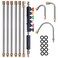 Xiny Tool Pressure Washer Extension Wand, 10 Pack Power Washer Lance with 5 Atomization Nozzle Tips,1 Gutter Cleaner Attachment Curved Rod, 1/4" Quick Connect, 4000 PSI