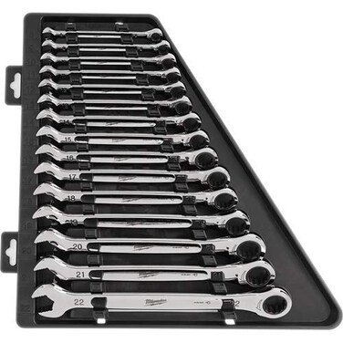 Milwaukee 15 Pc. Metric Ratcheting Combination Wrench Set