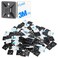 XHF 100 PCS 3/4" Black Self Adhesive Cable Zip Tie Mounts Wire Cable Clips Holders Management Anchors Organizer Holders Squares(HS-101S)