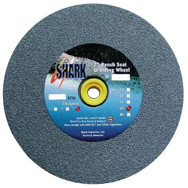 Shark 2036 10-Inch by 1.25-Inch by 1.25-Inch Bench Seat Grinding Wheel with Grit-36