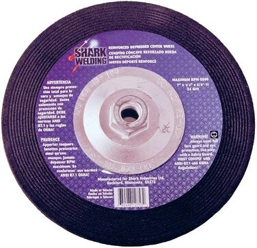 Shark 12748 9-Inch by 0.25-Inch by 5/8-11 Hubbed Masonry Grinding Wheel with Type 27