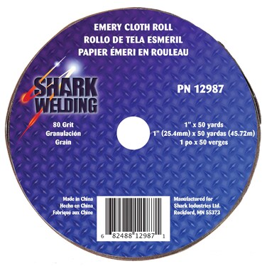 Shark 12987 Industries 1" x 50 Yds. A/O Emery Cloth Roll 80 Grit