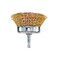 Shark 14033 3-Inch Cup Brush with Hex Mandrel, 0.016 Gauge Brass Coated Wire