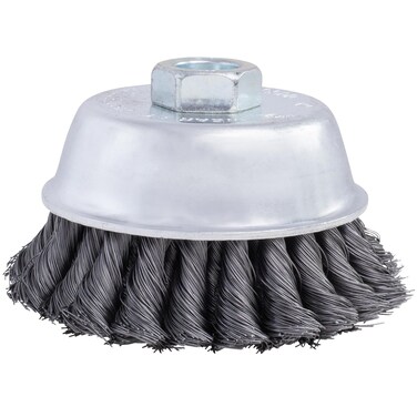 Shark 14049 5/8-11NC 0.014-Gauge Wire 4-Inch Double Row Knotted Cup Brush