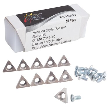 Shark 103-10 Ammco Style Positive Rake Bits for Disc Drum Lathes, 10-Pack