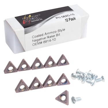 Shark 062C-10 Coated Ammco Negative Rake Bits, 10-Pack