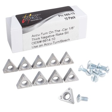 Shark 068-10 Accu-Turn On-The-Car 1/8-Inch Thick Negative Rake Bit, 10-Pack