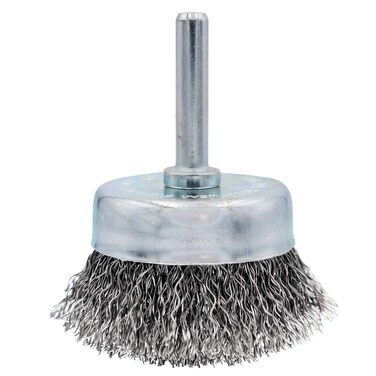 Shark Shark 712E 1-Inch Circular/Cup Wire Brush, Fine, 0.012 Gauge Wire, 0.25-Inch Arbor