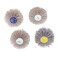 Mtsooning 4PCS Nylon Wheel Brush, Polish Grinder Brush 80, 120, 180, 240 Grit, Abrasive Grinding Head with Threaded Shank for Removing of Corrosion Rust Paint