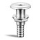Mtsooning Thru-Hull Valve Fitting, 1/2inch Steel Boat Thru Hull, Thru Drain Connector, Marine Hull Scupper, Boat Drain Outlet for Yachts Boats Ships
