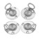 Mtsooning 4PCS Boat Ring Hatch,1.97" Round Flush Pull Latch, Stainless Steel Deck Recessed Pull Handle, Marine Mount Lifting Ring Locker Hardware for Boat Locker Window Drawer Cupboard