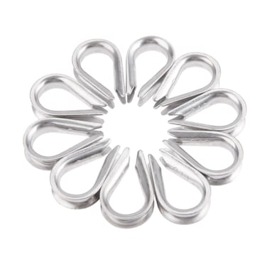 Mtsooning 10PCS Wire Thimble Rigging, M5 Stainless Steel Rope Thimble for 3/16 Inches Diameter Wire Cable