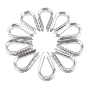 Mtsooning 10PCS Rope Thimble Rigging, M5 316 Stainless Steel Rigging for 5/16 Inch Diameter Wire Rope Cable Thimbles