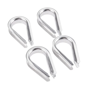 4Pcs 1/2" Wire Rope Chain Thimble for Boat Rigging Anchor Boat Terminating Splicing 316 stainless