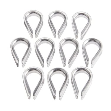 Mtsooning 20PCS M5 Stainless Steel Thimble for 3/16 Inches Diameter Wire Rope Cable Thimbles Rigging