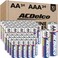 ACDelco AA and AAA 48-Count Combo Pack Super Alkaline Batteries, 24-Count Each, 10-Year Shelf Life, Recloseable Packaging
