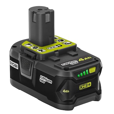 Ryobi P197 Battery ONE + (PLUS) Compatible Replaces P108 Rechargeable Lithium Ion 18 v Volt 4.0 Ah / 72 Wh UL Listed Faster Recharge Single Battery with Fuel Gage