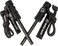 Swiss Safe 5-in-1 Magnesium Ferro Rod Fire Starter Survival Tool - Flint &amp; Steel Striker, Compass, Paracord &amp; Whistle - Emergency Kit for Backpacking, Camping, Hiking - All-Weather - Black, 2-Pack
