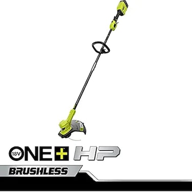 RYOBI ONE+ HP 18V Brushless 13 in. Cordless Battery String Trimmer with 4.0 Ah Battery and Charger