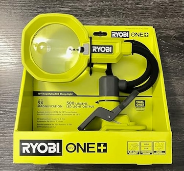 RYOBI ONE+ 18V LED Magnifying Clamp Light (Tool Only)