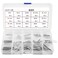 Hardened Split Cotter pin kit 150Pcs Split-Cotter Pins, 15 Kinds 304 Stainless Steel Split-Cotter Pins Kit M1-M3