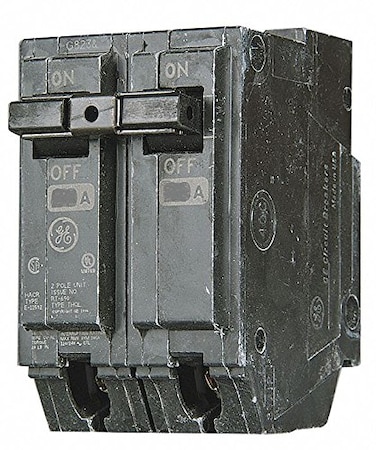 GE Plug in Circuit Breaker, THQL, Number of Poles 2, 40 Amps, 120/240VAC, Standard