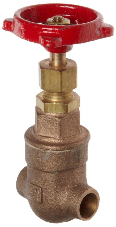 Milwaukee Valve 115 Series Bronze Gate Valve, General Service, Class 125, Non-Rising Stem, 3/4" Solder Ends