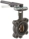 Milwaukee Valve CL223E Series Cast Iron Butterfly Valve, Lug Style, Aluminum/Bronze Disc, EPDM Seat, Lever Handle, 6" Flanged