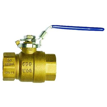1-1/4" FNPT Brass Ball Valve Inline