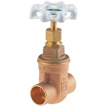 Gate Valve, 1-1/2 In., Solder, Bronze