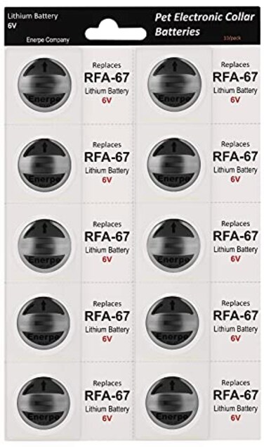 Enerpe RFA-67 RFA-67D-11 6V Replacement Battery Long-Lasting &amp; High Capacity Compatible with Pet Safe Electronic Collars Pack of 10