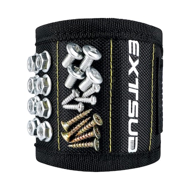 Magnetic Wristband - Gifts for Mens - Gadgets Gift for Men - Tool Wristband with 15 Powerful Magnets, Best Tool DIY Dad Gifts for Him, Secret Santa Gifts
