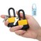 30mm 2-Heavy Duty Waterproof Padlock - Ideal for Home, Garden Shed, Outdoor, Garage, Gate Security (2 Pieces Set, Send a Small Password Lock)