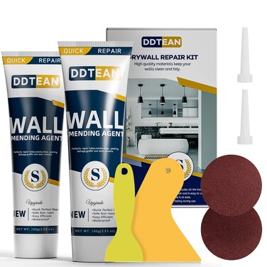 Drywall Repair Kit with Scraper, 2 Pack Spackle Wall Repair, Wall Mending Agent Easy to Fill The Holes for Home Wall, Plaster Dent Repair, Tools for Men Women, Wall Surface Hole Fill Quick