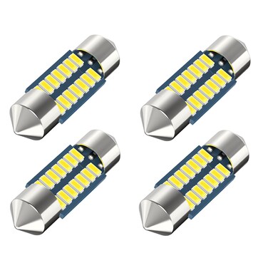 Serundo Auto DE3175 Led Car Bulb 31mm 1.22in Led Festoon Bulb, DE3021 DE3022 DE3023 6428 6430 7065 Led Festoon Bulb, 6000k White Super Bright Interior Led Used for Car Map Dome Light etc,Pack of 4pcs