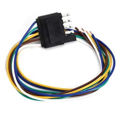 Duokon Plug,5 Pin Flat Plug 5 Way Flat Trailer Wire Harness Extension Connector Plug 25inch